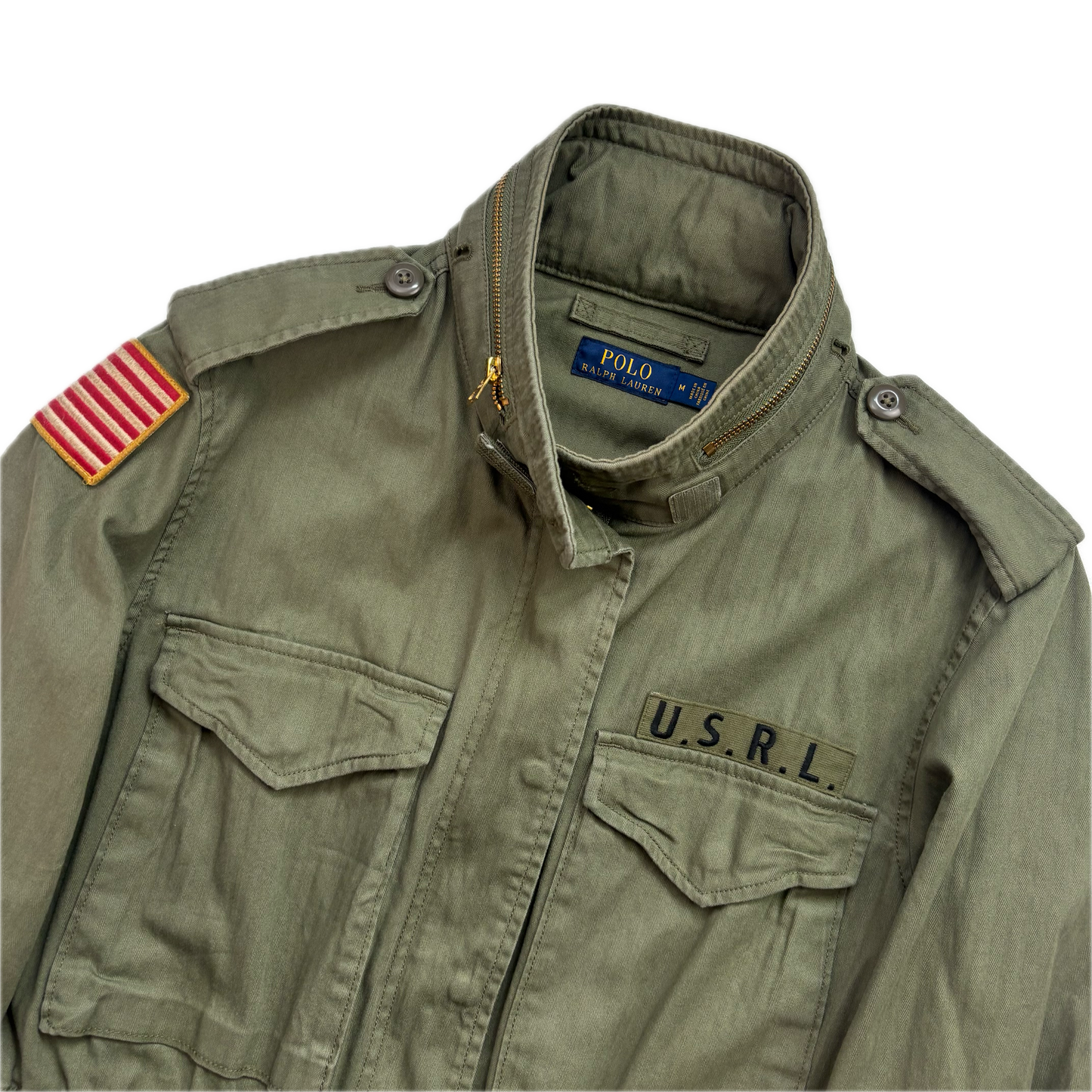 Polo Ralph Lauren Green Army Military Field Jacket - M