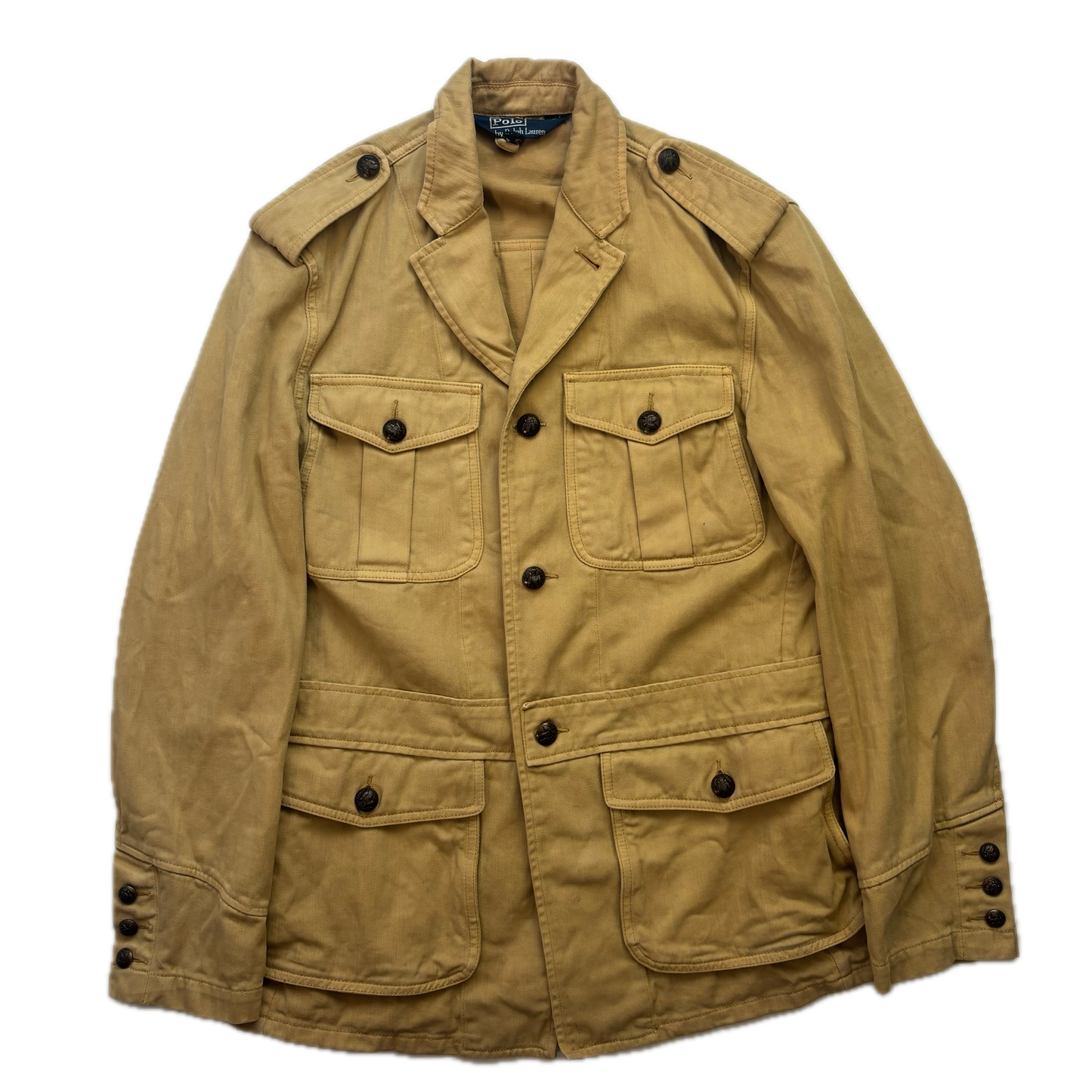 Polo Ralph Lauren Beige Officer Drill Safari Jacket -  M
