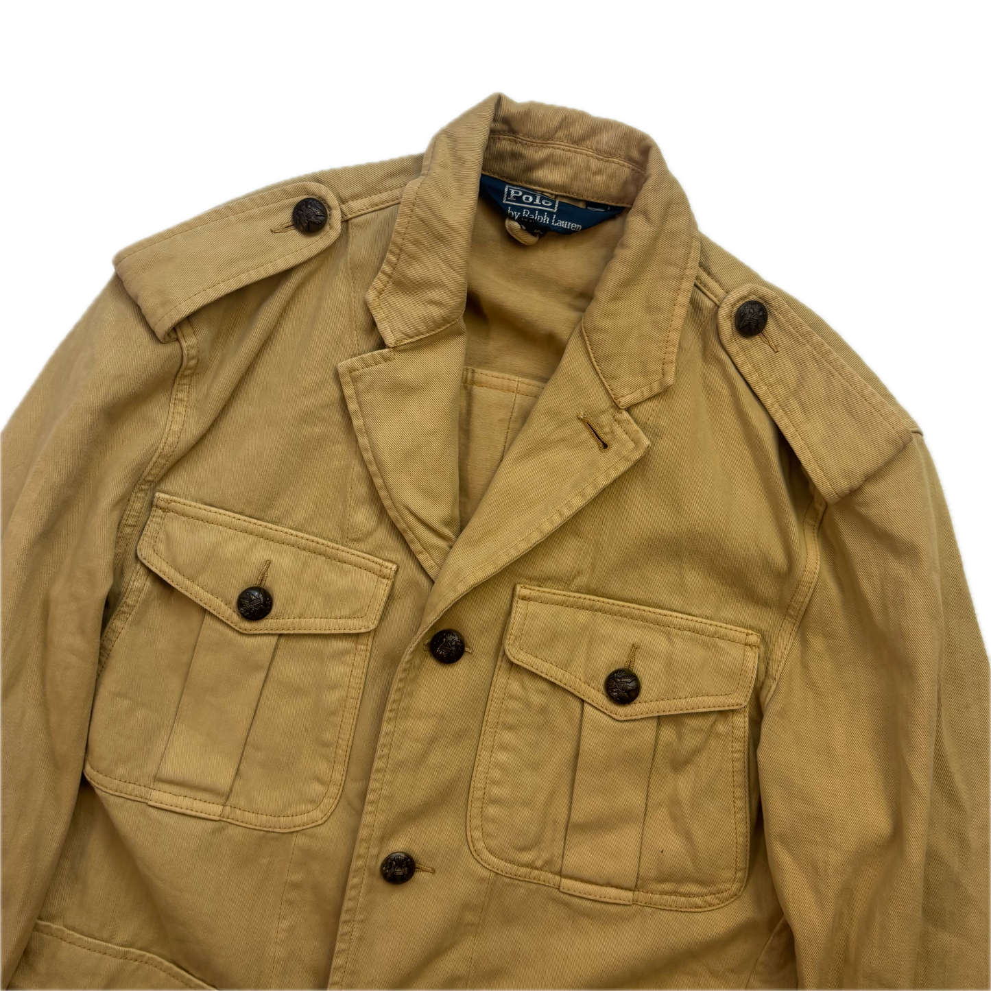 Polo Ralph Lauren Beige Officer Drill Safari Jacket -  M