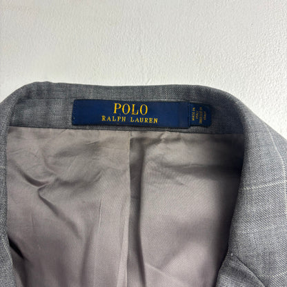 Polo Ralph Lauren Grey Windowpane Blazer Sports Coat - 42R