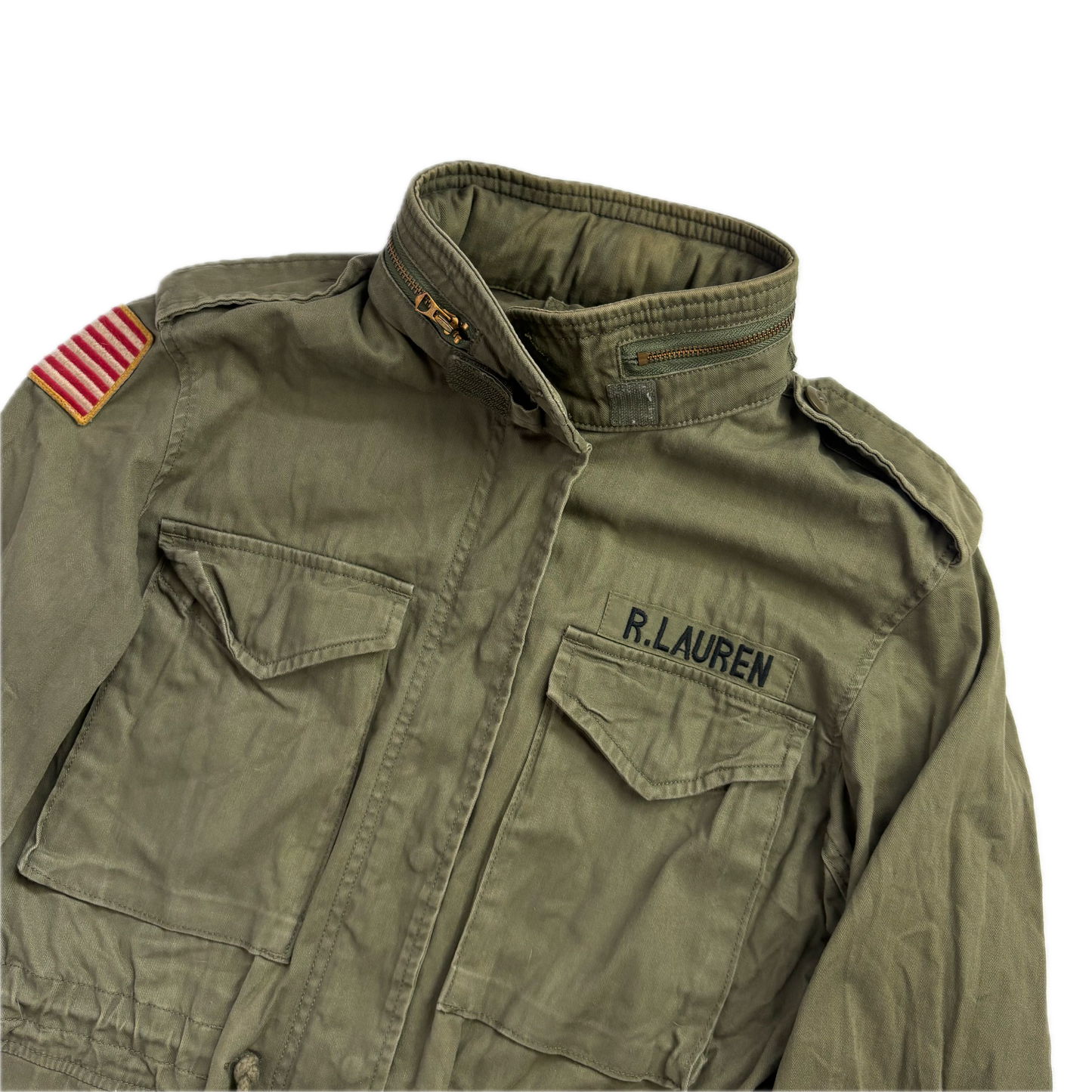 Green Army Military Field Jacket - S