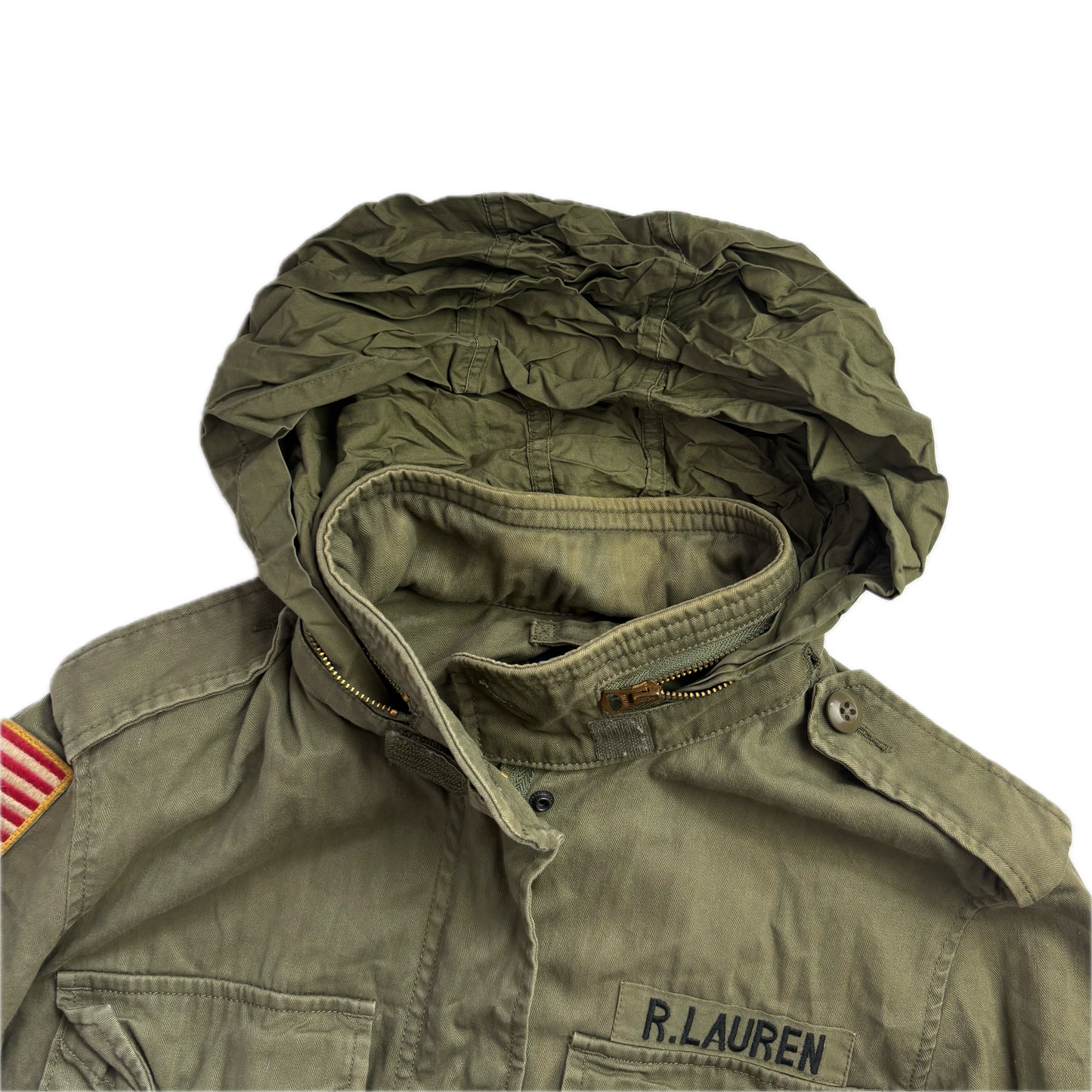 Green Army Military Field Jacket - S