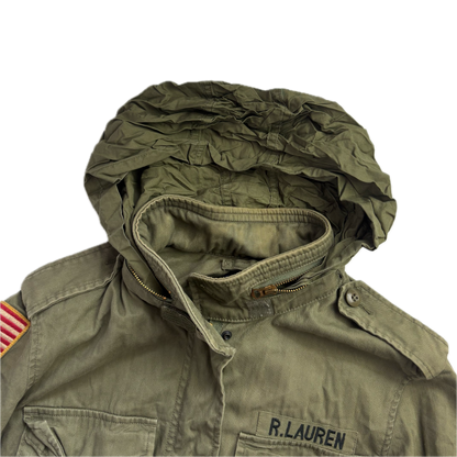 Green Army Military Field Jacket - S
