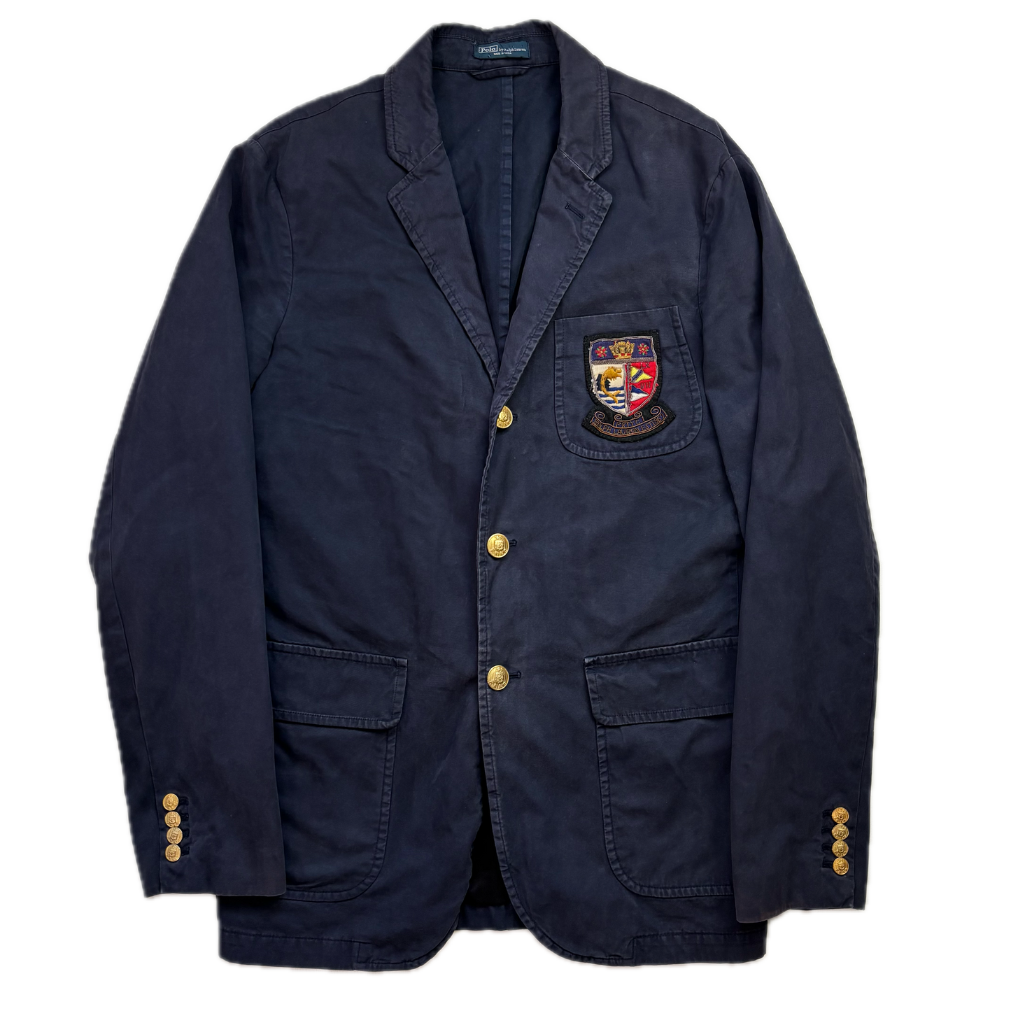 Polo Ralph Lauren Navy Crest Blazer Sports Jacket - 44L