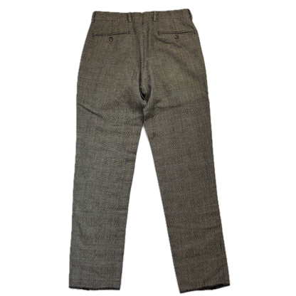 Grey Glen Plaid Check Suit Blazer & Trousers (Flax Wool) - 38R