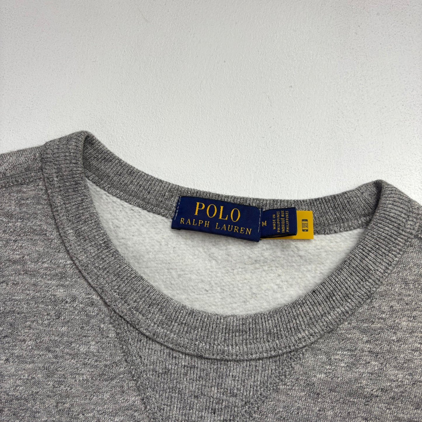 Polo Ralph Lauren Grey Bulldog Collegiate Patches PRLFC Sweatshirt - M