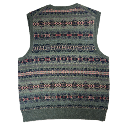 Polo Ralph Lauren Green Fairisle Vest (Wool Blend) - L