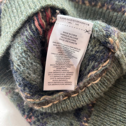Polo Ralph Lauren Green Fairisle Vest (Wool Blend) - L