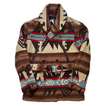 Polo Ralph Lauren Double Breasted Aztec Belted Ranch Coat (Wool Blend) - XS
