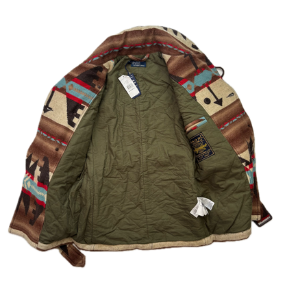 Polo Ralph Lauren Double Breasted Aztec Belted Ranch Coat (Wool Blend) - XS