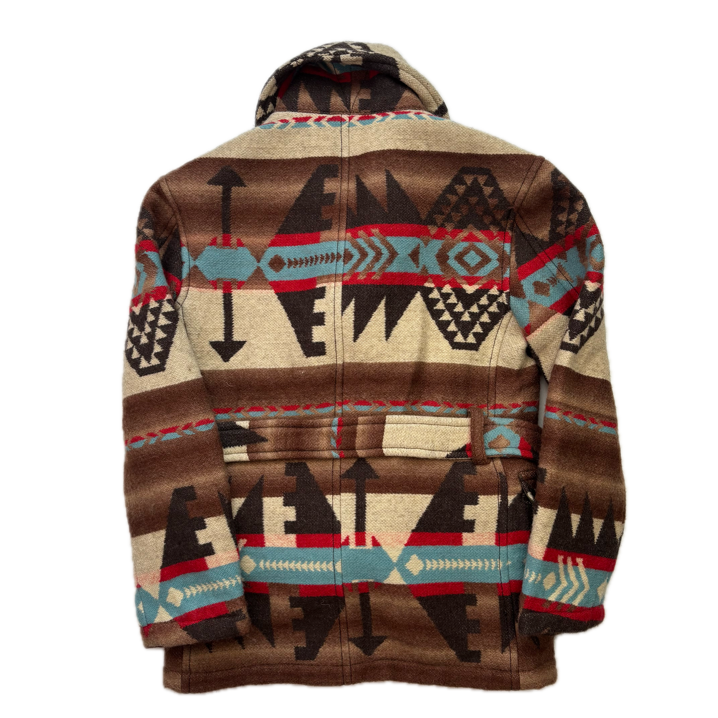 Polo Ralph Lauren Double Breasted Aztec Belted Ranch Coat (Wool Blend) - XS