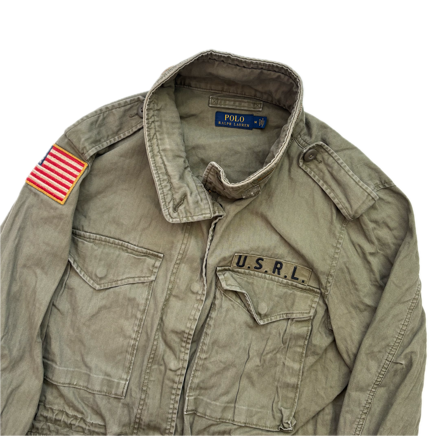 Polo Ralph Lauren Green Army Military Field Jacket - M