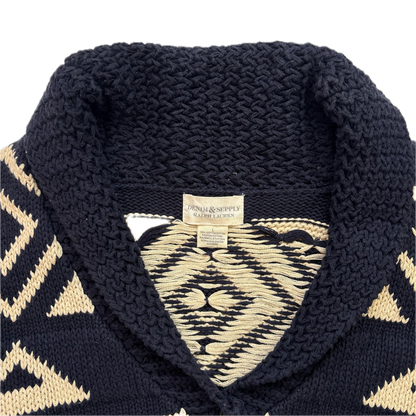 Denim & Supply Navy Beige Aztec Cardigan - L