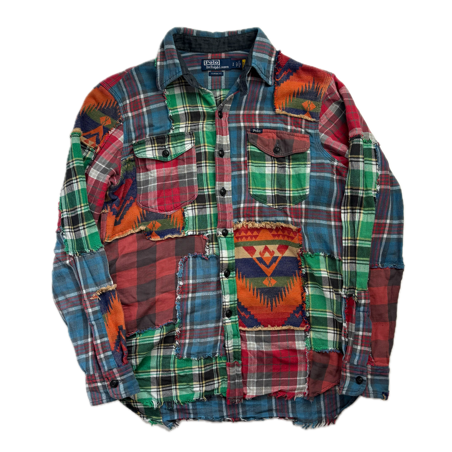Polo Ralph Lauren Patchwork Southwestern Plaid Shirt - S