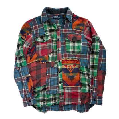Polo Ralph Lauren Patchwork Southwestern Plaid Shirt - S