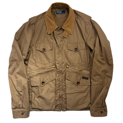 Tan Multi-Pocket Utility Cargo Jacket - M