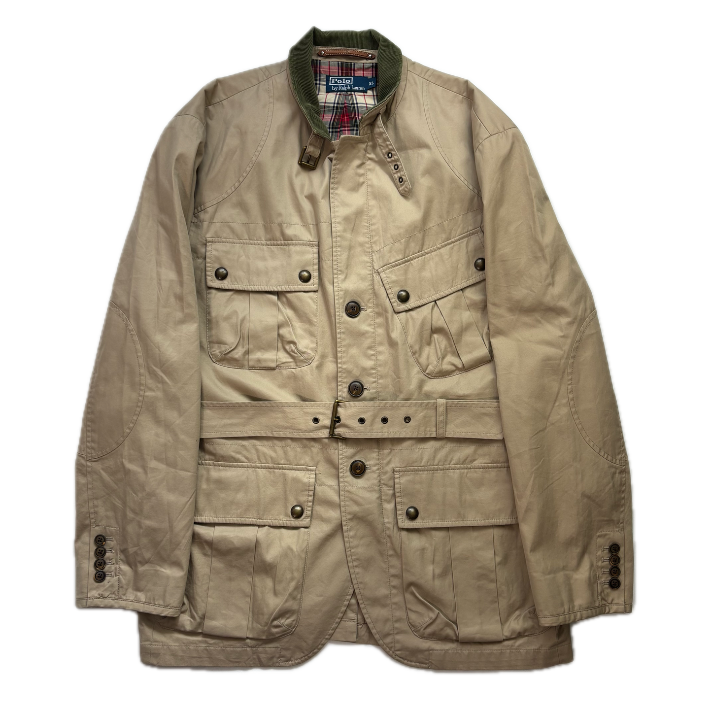 Polo Ralph Lauren Beige Norfolk Belted Safari Utility Jacket - XL