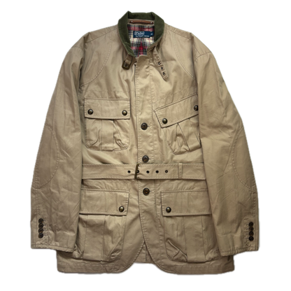 Polo Ralph Lauren Beige Norfolk Belted Safari Utility Jacket - XL