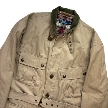 Polo Ralph Lauren Beige Norfolk Belted Safari Utility Jacket - XL