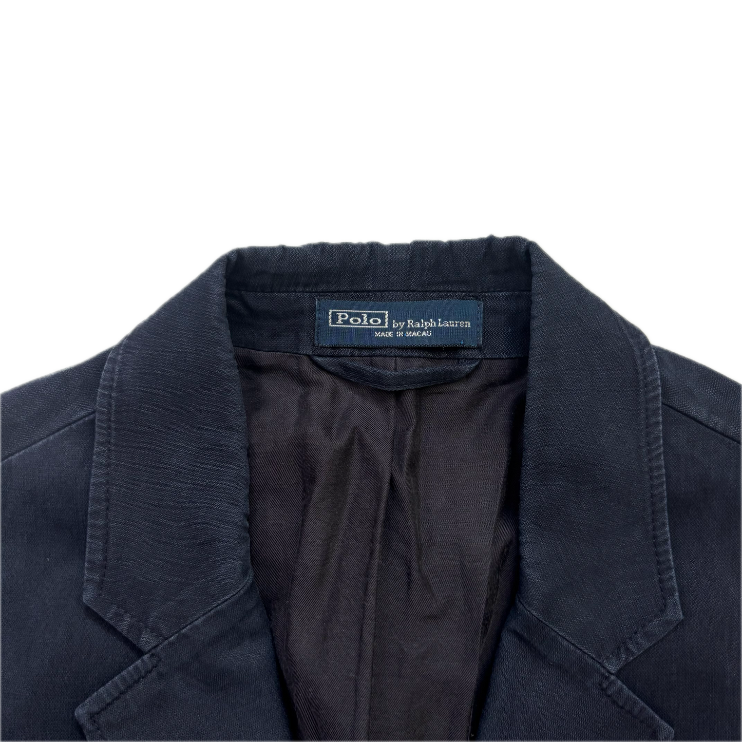 Polo Ralph Lauren Navy USA Crest Blazer Sports Jacket (Linen Cotton) - 40R
