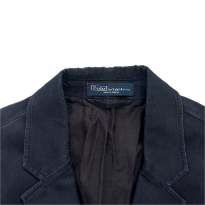 Polo Ralph Lauren Navy USA Crest Blazer Sports Jacket (Linen Cotton) - 40R