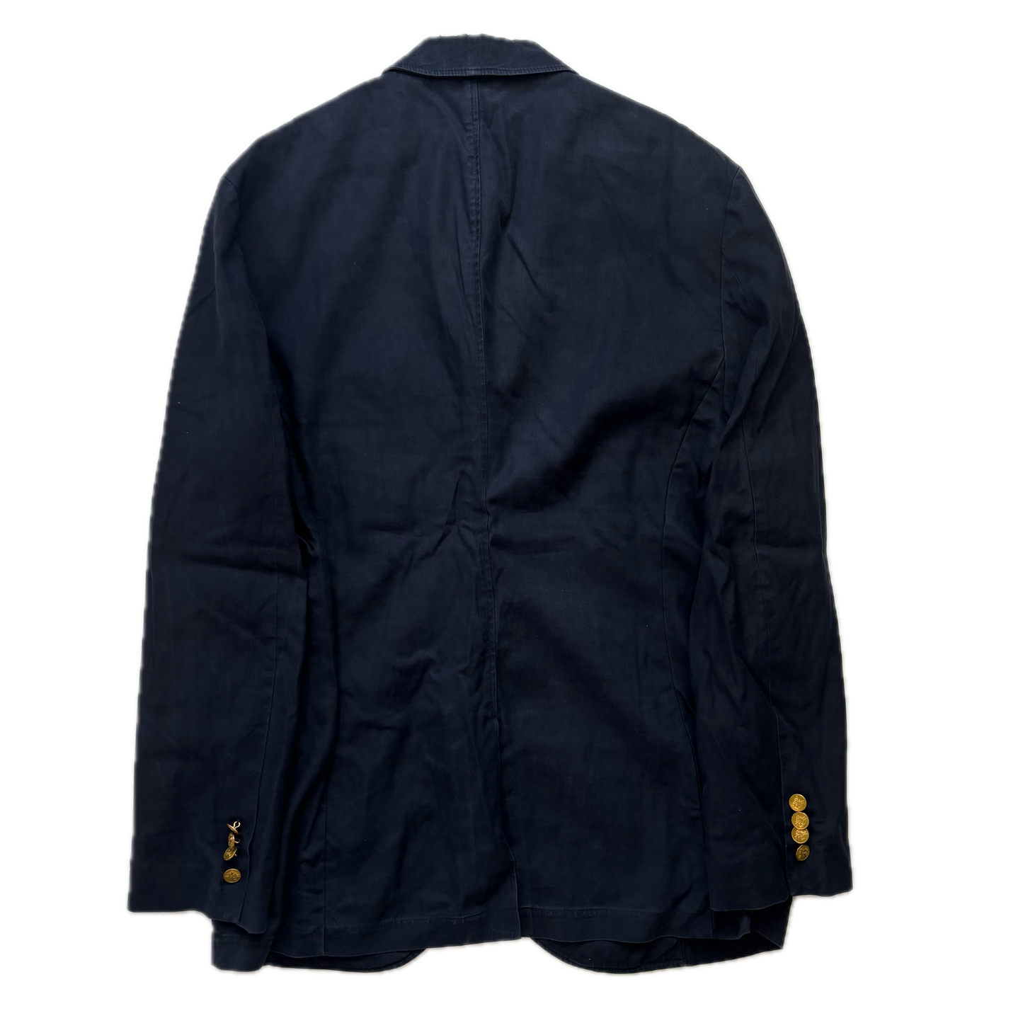 Polo Ralph Lauren Navy USA Crest Blazer Sports Jacket (Linen Cotton) - 40R