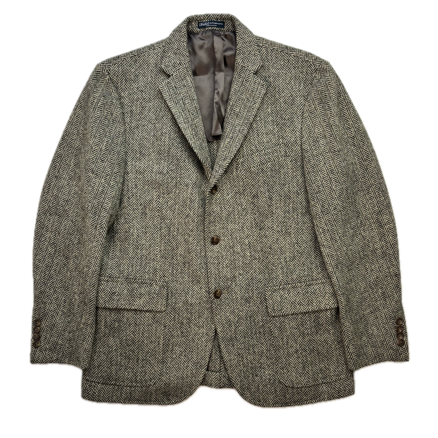 Polo Ralph Lauren Grey Herringbone Blazer (Wool) - 42R