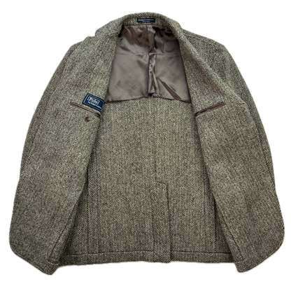 Polo Ralph Lauren Grey Herringbone Blazer (Wool) - 42R