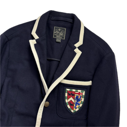 Navy Crest Rowing Sports Jacket Blazer - 36R