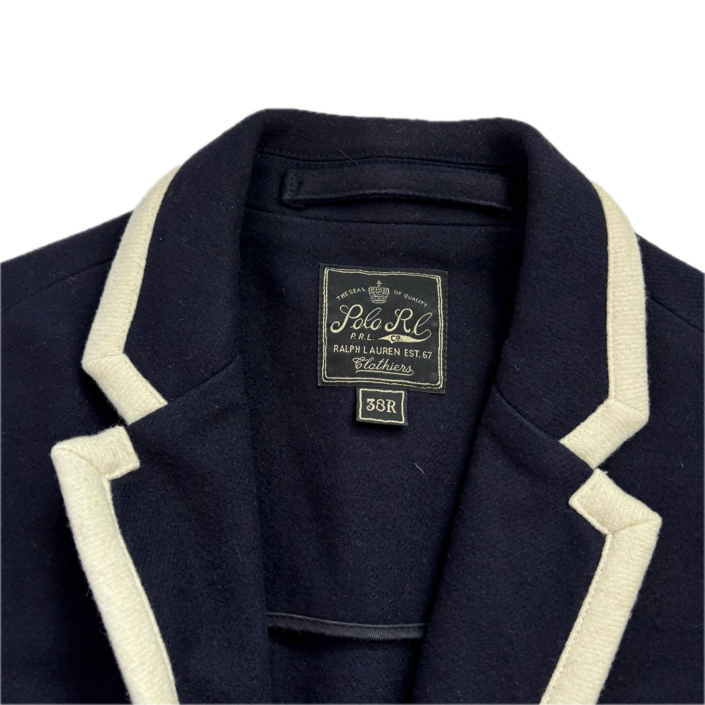 Navy Crest Rowing Sports Jacket Blazer - 36R