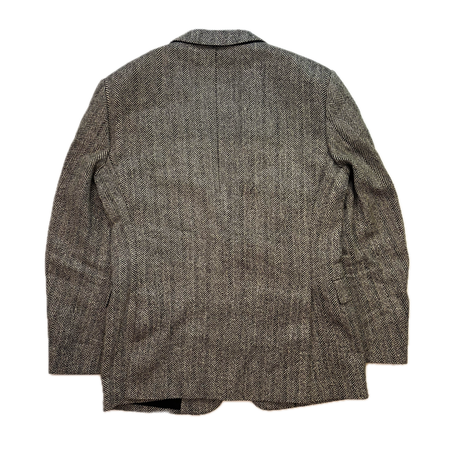 Polo Ralph Lauren Grey Herringbone Blazer Lined Sports Coat (Linen Silk Wool) - 40R