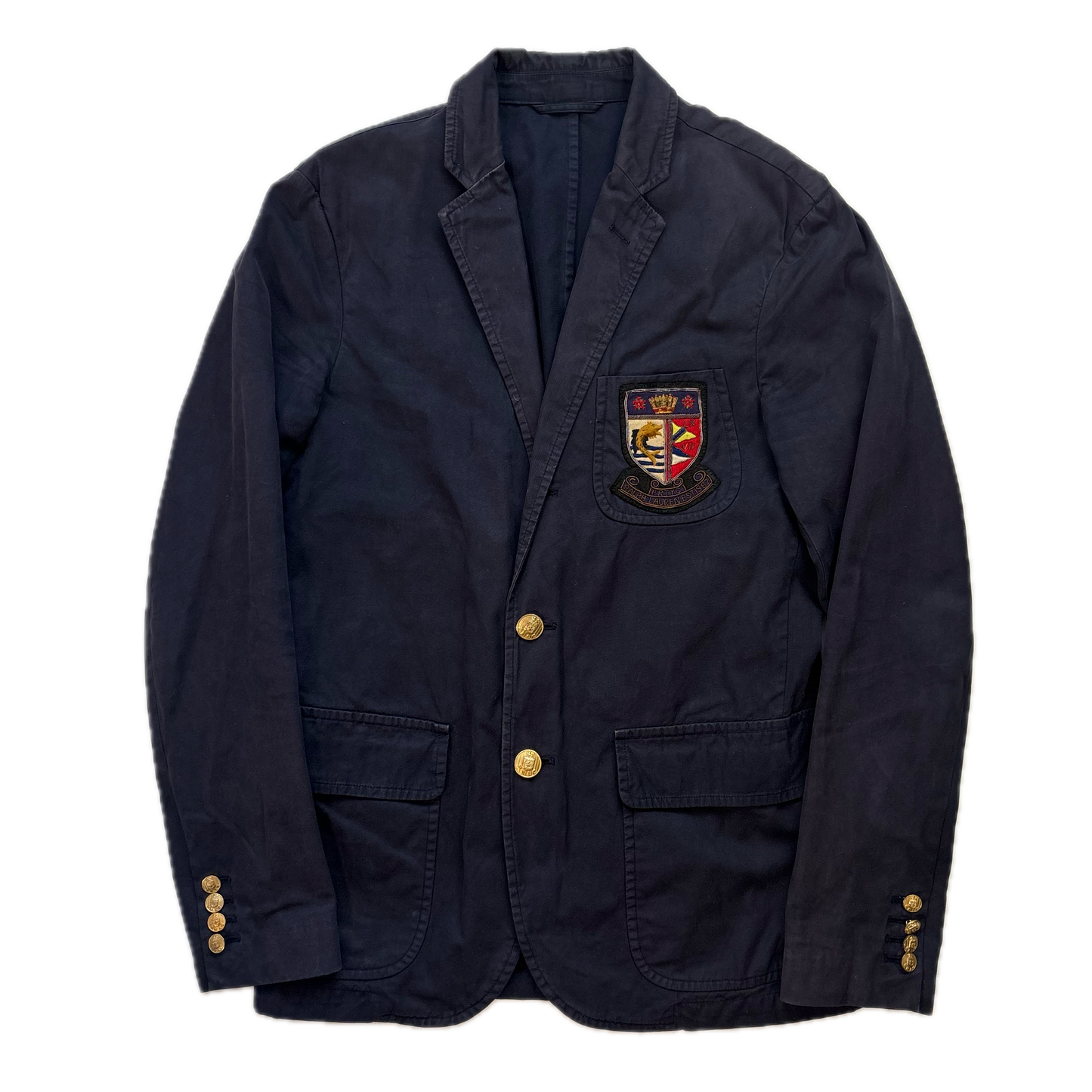 Polo Ralph Lauren Navy Crest Blazer Sports Jacket - 38R