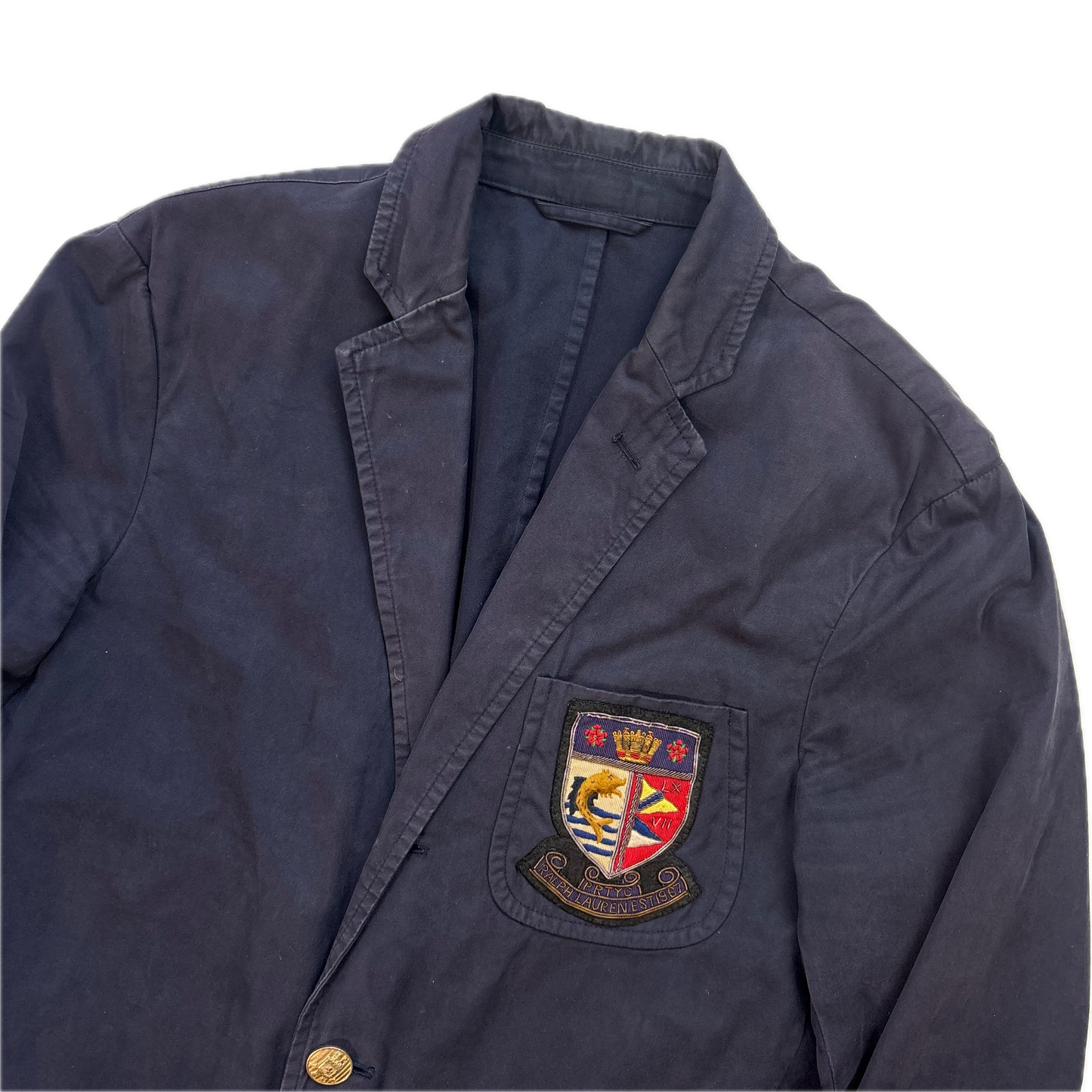 Polo Ralph Lauren Navy Crest Blazer Sports Jacket - 38R