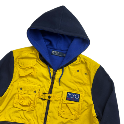 Ralph Lauren Polo Hi-Tech Hybrid Navy Yellow Hoodie - M