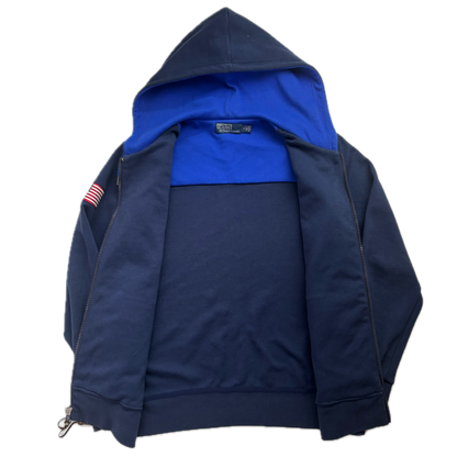 Ralph Lauren Polo Hi-Tech Hybrid Navy Yellow Hoodie - M