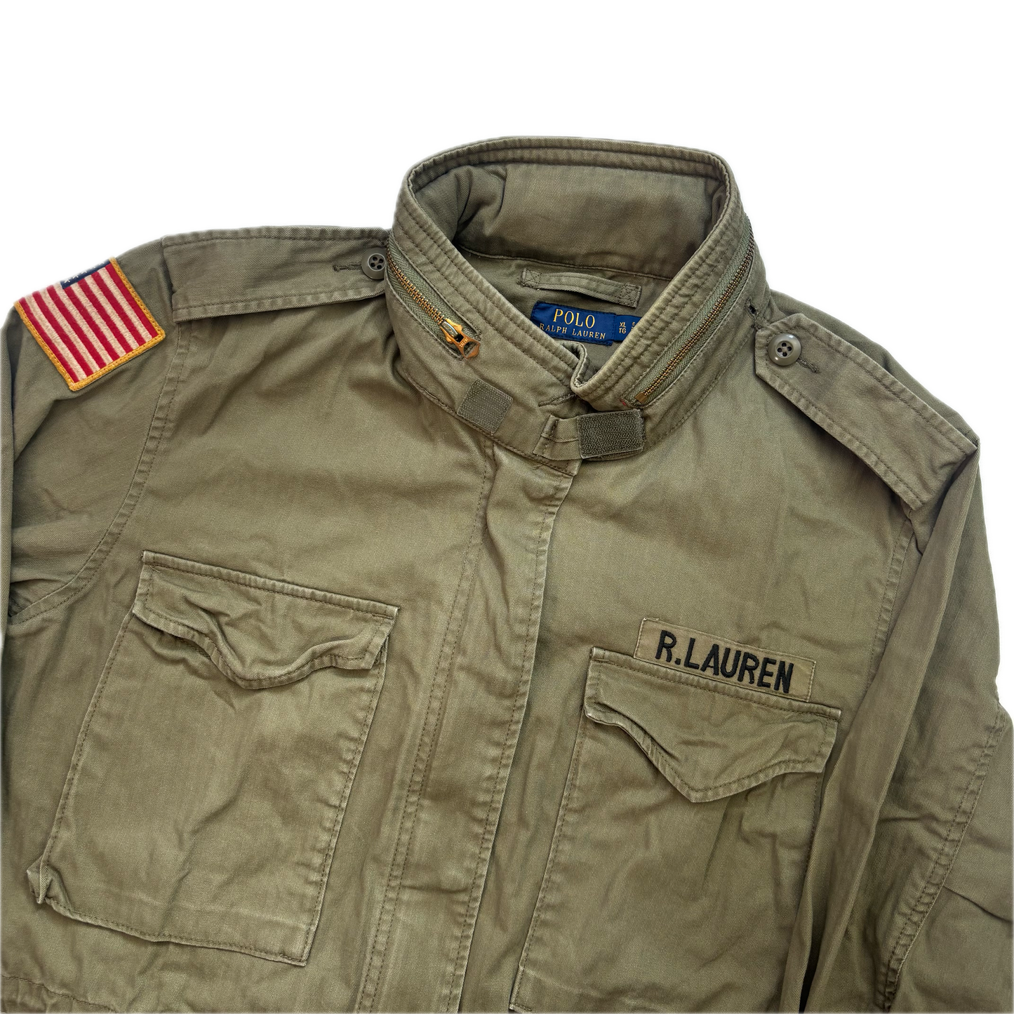 Polo Ralph Lauren Green Army Military Field Jacket - XL