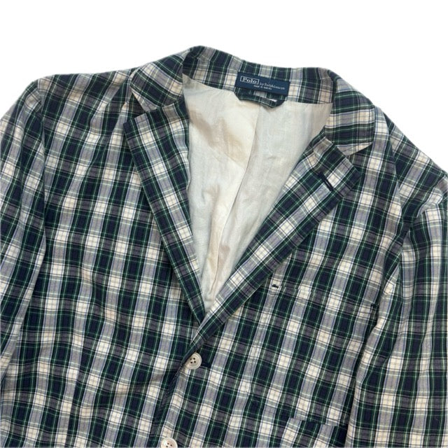Polo Ralph Lauren Madras Plaid Blazer Sports Jacket (Cotton) -44L