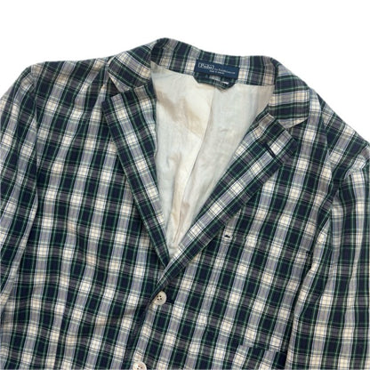 Polo Ralph Lauren Madras Plaid Blazer Sports Jacket (Cotton) -44L