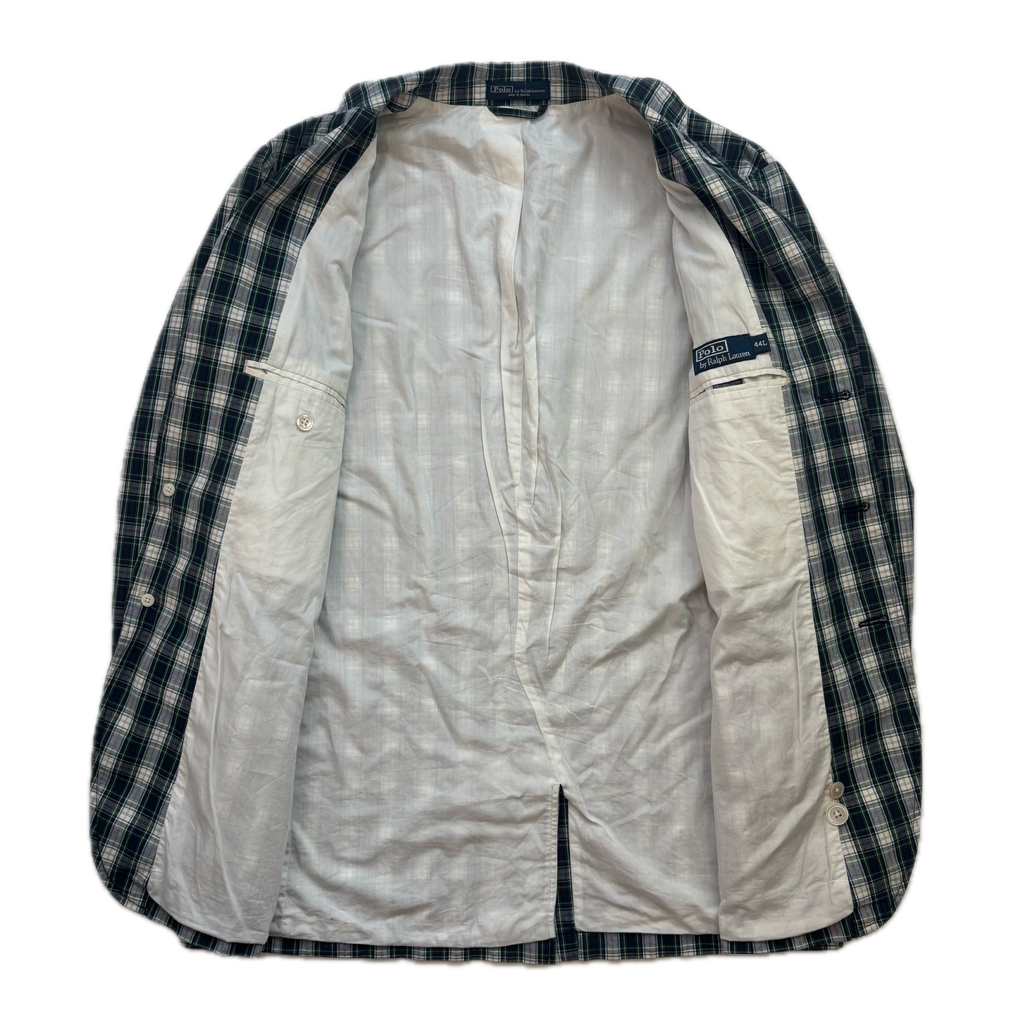 Polo Ralph Lauren Madras Plaid Blazer Sports Jacket (Cotton) -44L