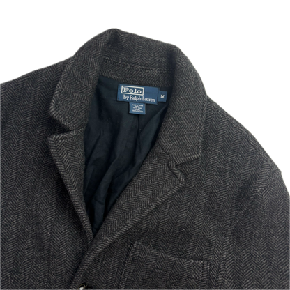 Polo Ralph Lauren Dark Grey Herringbone Blazer (Wool) - M