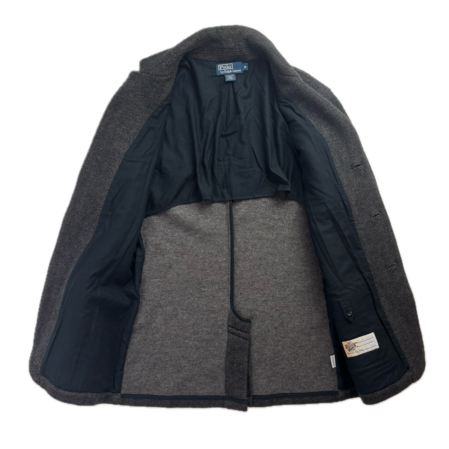 Polo Ralph Lauren Dark Grey Herringbone Blazer (Wool) - M