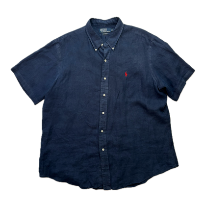 Polo Ralph Lauren Navy Blue Linen Shirt - XXL