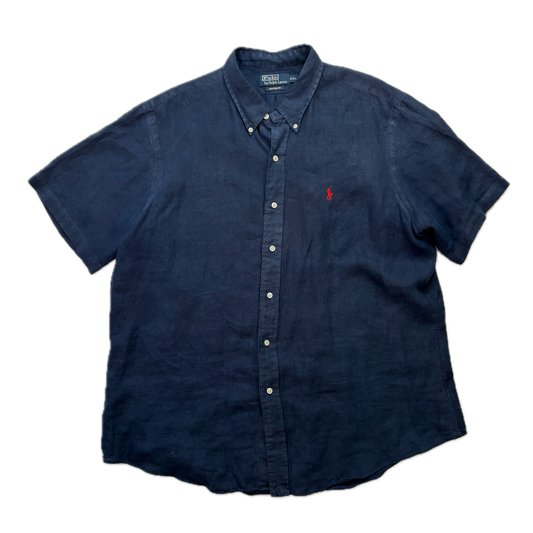 Polo Ralph Lauren Navy Blue Linen Shirt - XXL