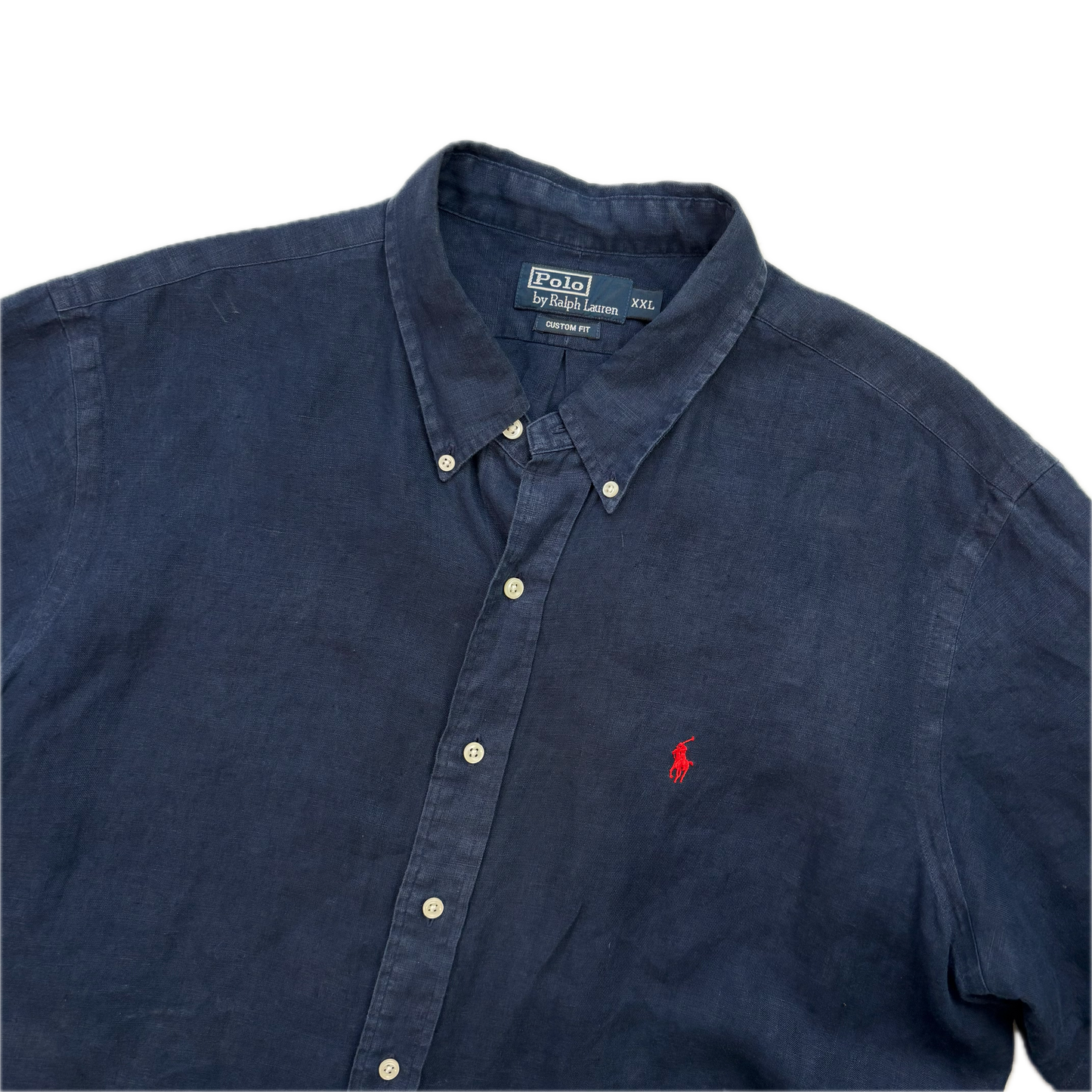 Polo Ralph Lauren Navy Blue Linen Shirt - XXL