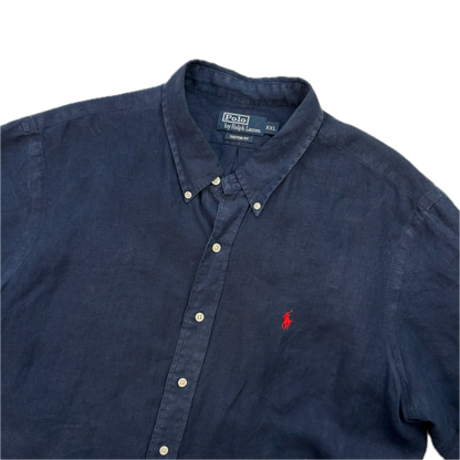 Polo Ralph Lauren Navy Blue Linen Shirt - XXL