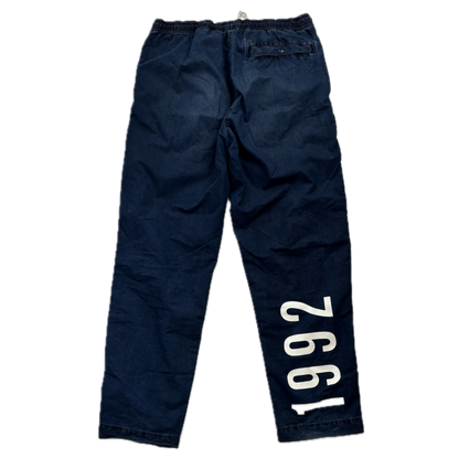 Polo Ralph Lauren Navy P Wing 1992 Stadium Tear Away Track Pants Retro - XL