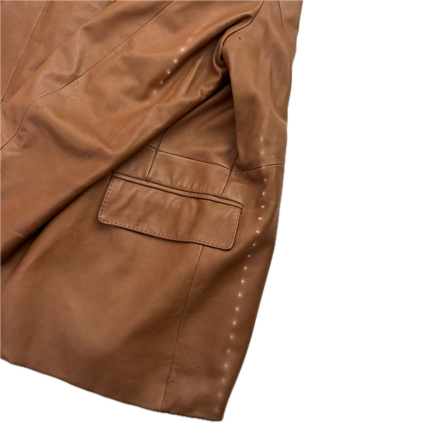 Polo Ralph Lauren Brown Leather Blazer (Lambskin) - XL