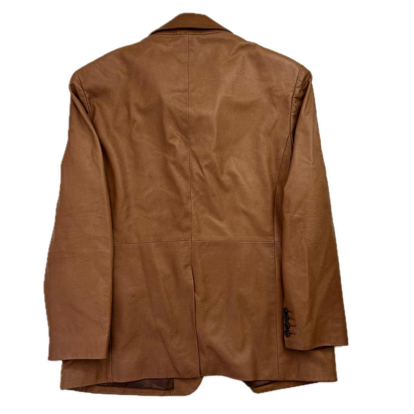 Polo Ralph Lauren Brown Leather Blazer (Lambskin) - XL