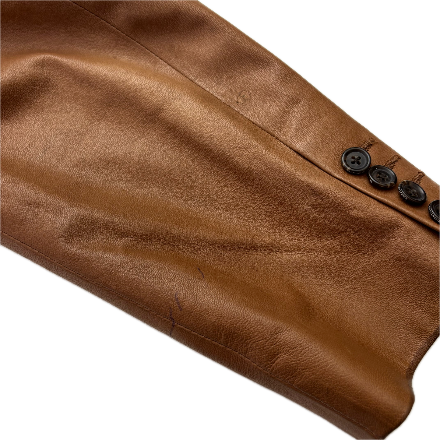 Polo Ralph Lauren Brown Leather Blazer (Lambskin) - XL