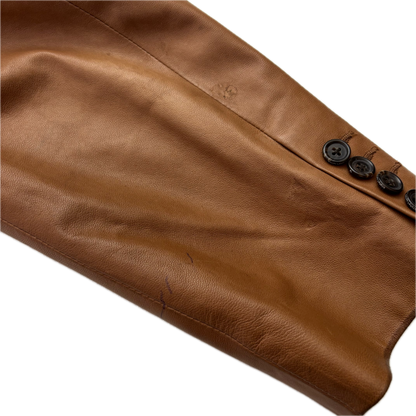 Polo Ralph Lauren Brown Leather Blazer (Lambskin) - XL